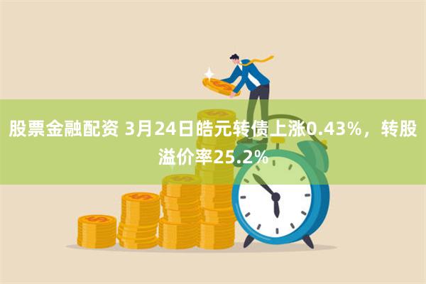 股票金融配资 3月24日皓元转债上涨0.43%，转股溢价率25.2%