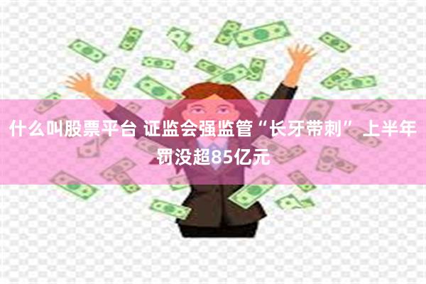 什么叫股票平台 证监会强监管“长牙带刺” 上半年罚没超85亿元