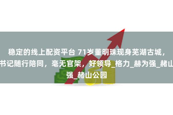 稳定的线上配资平台 71岁董明珠现身芜湖古城，市委书记随行陪同，毫无官架，好领导_格力_赫为强_赭山公园