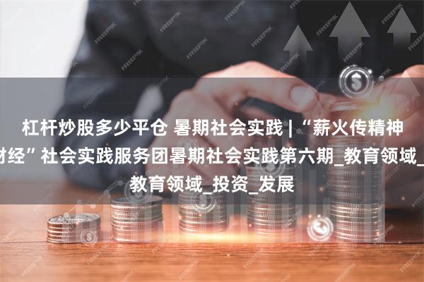 杠杆炒股多少平仓 暑期社会实践 | “薪火传精神，五老筑财经”社会实践服务团暑期社会实践第六期_教育领域_投资_发展