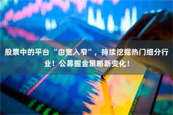 股票中的平台 “由宽入窄”，持续挖掘热门细分行业！公募掘金策略新变化！